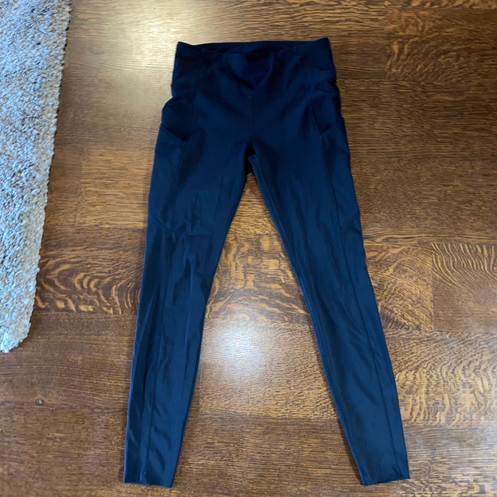 black lululemon fast & free full length tight non reflective 28”